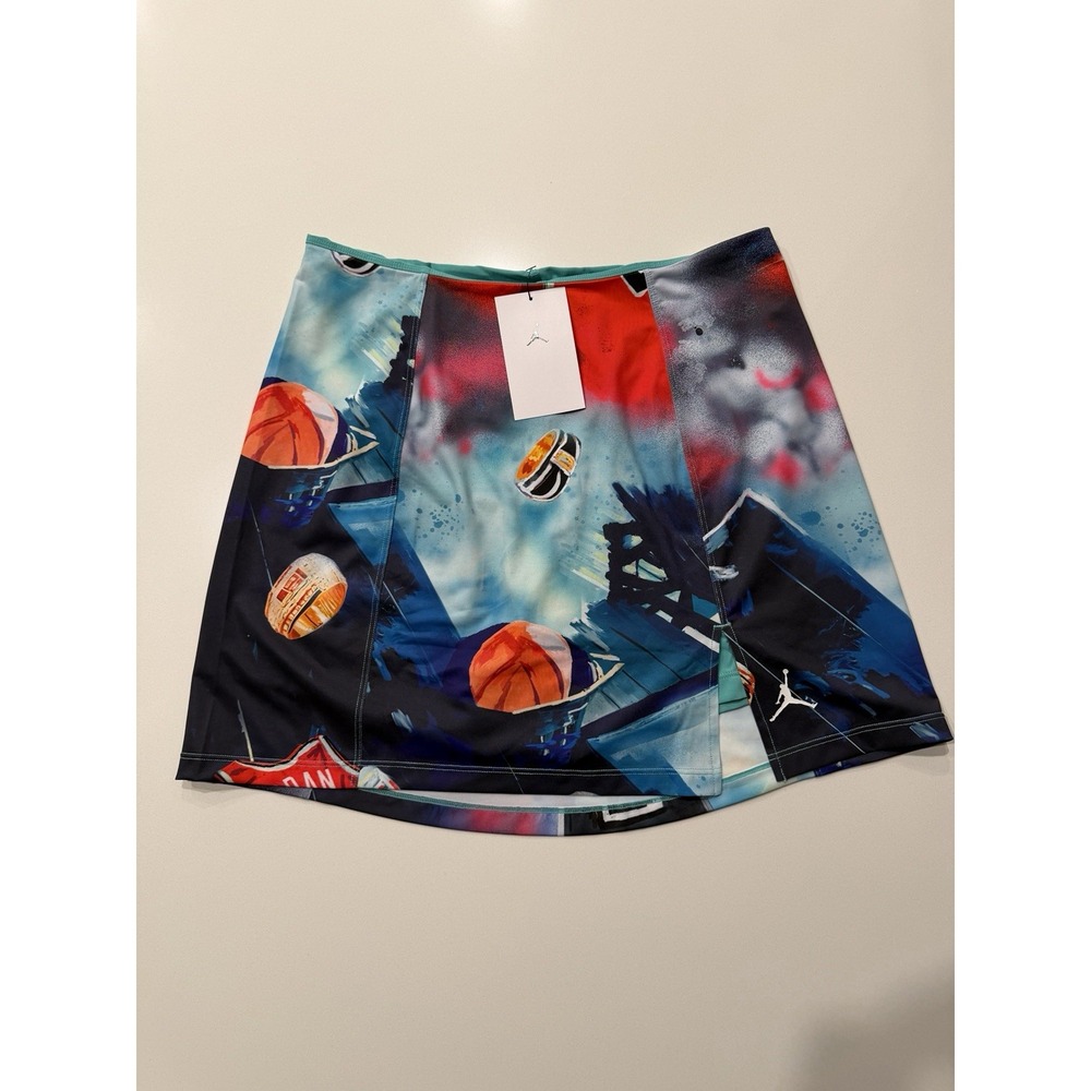 Jordan Printed Knit Skort HJ0073-100 Multicolor Womens M NWT
